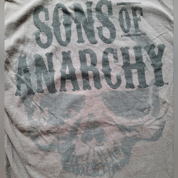 Sons Of Anarchy Short Sleeve T Shirt Men’s Size M Black Grunge Faded Grey - Picture 6 of 7